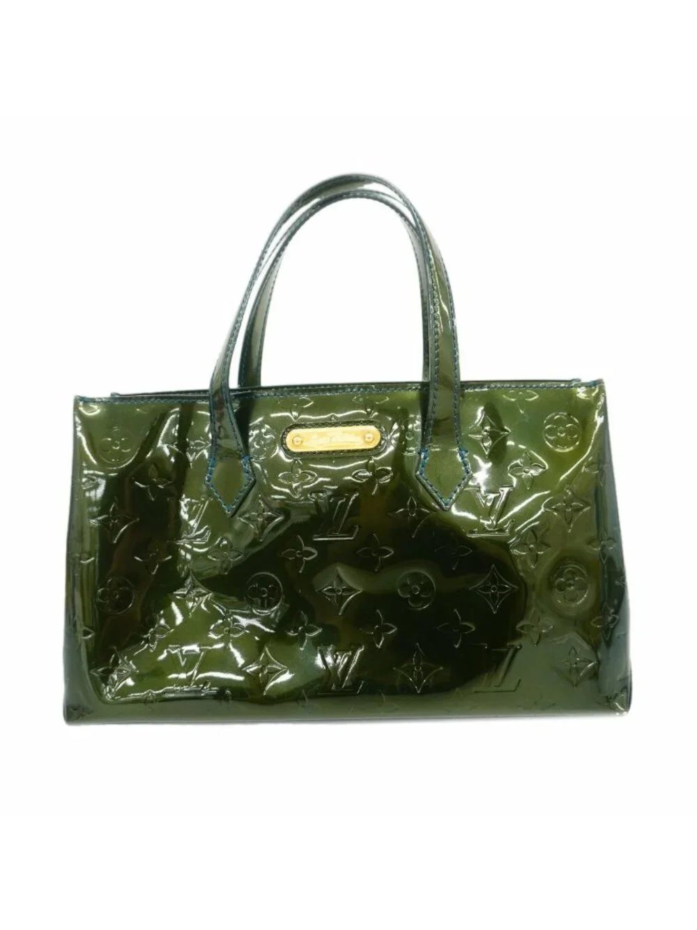 Louis Vuitton Handbag Vernis Wilshire PM Blue Nuit